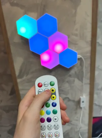 چراغ تزئینی مدل بلوتوثی طرح RGB بسته 6 عددی