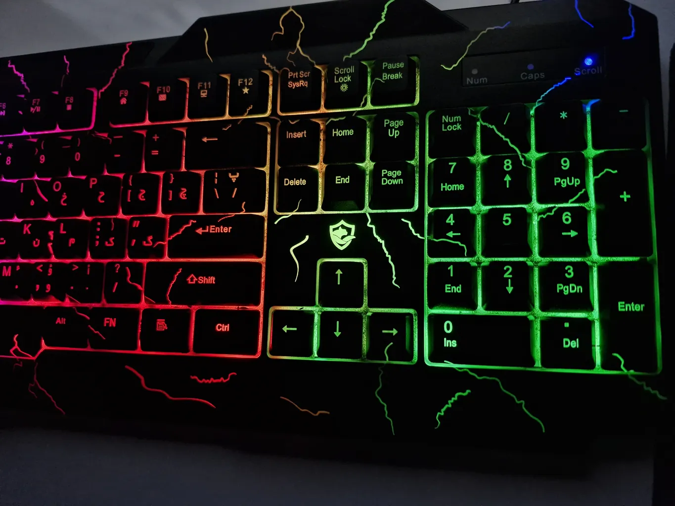 کیبورد مخصوص بازی بیاند مدل BGK-9500، سوییچ ممبران ، Full Size، نورپردازی LED RGB