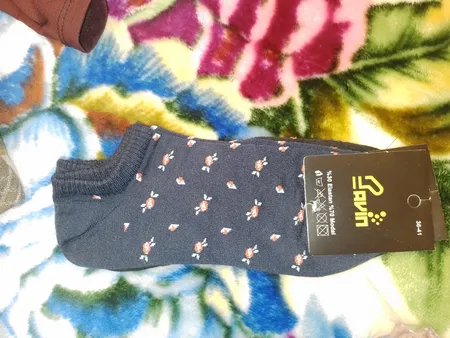 جوراب زنانه پاوین مدل گل گلی مجموعه 6 عددی