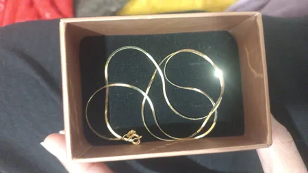 زنجیر طلا 18 عیار زنانه طلای مستجابی مدل هزینگبون  کد H45