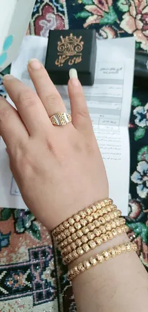 انگشتر طلا 18 عیار زنانه طلای مستجابی مدل 670185 سایز 53