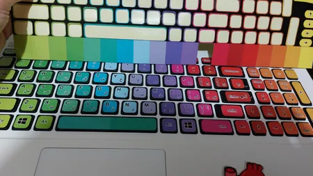 برچسب کیبورد طرح پالت کد 1 با حروف فارسی