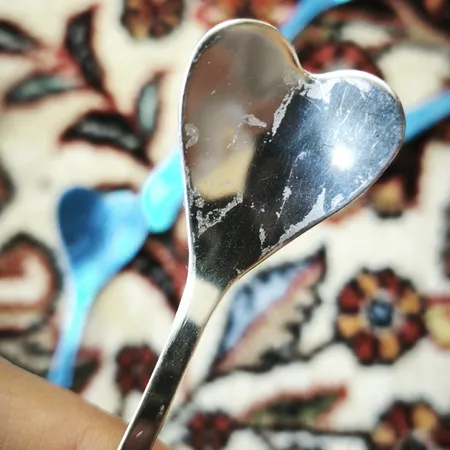 قاشق چایخوری طرح قلب مجموعه 6 عددی