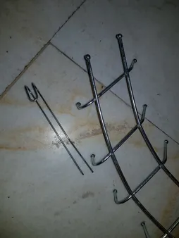 چوب لباسی فلزی پشت دری مبتکر مدل لبخند CLPD255 کوچک