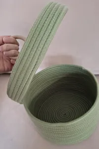 تجریه خرید سبد کپو بافی مدل درب دار