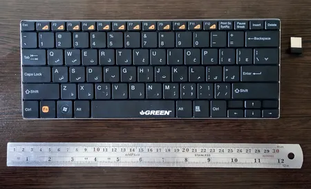کیبورد بی‌سیم گرین مدل GK-102W با حروف فارسی
