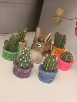 شمع طرح کاکتوس مجموعه 6 عددی