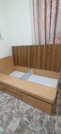 تخت خواب تک نفره مدل باکس دار شاهد سایز 90×200 سانتی متر