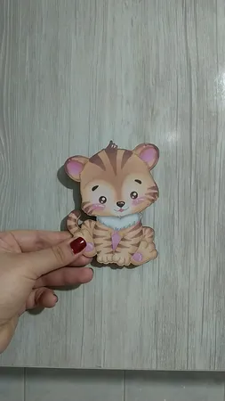 استیکر چوبی کودک باروچین مدل حیوانات آبرنگی کد 1334 مجموعه 8 عددی