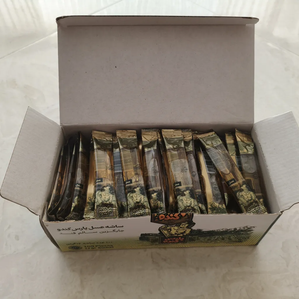 ساشه عسل پارس کندو - 12 گرم بسته 100 عددی