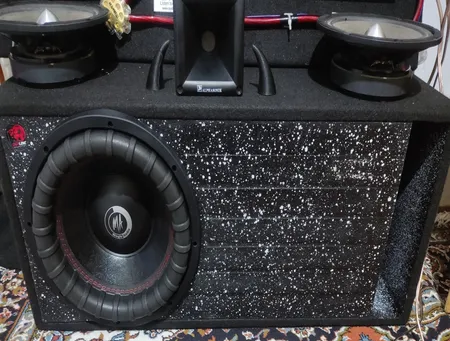 باکس ساب ووفر خودرو ام تی ایکس مدل 80L طرح سرامیکی مناسب برای ساب 12 اینچ