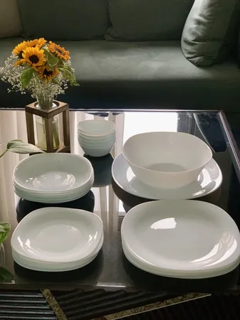 سرویس غذاخوری 26 پارچه گلدن اوپال مدل کارین ساده