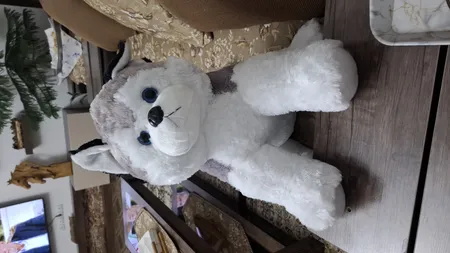 عروسک طرح سگ هاسکی مدل 001 ارتفاع 60 سانتی‌متر