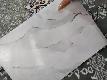 استیکر لپ تاپ مدل marble کد03 مناسب برای لپ تاپ 15 تا 17 اینچی به همراه برچسب حروف فارسی کیبورد