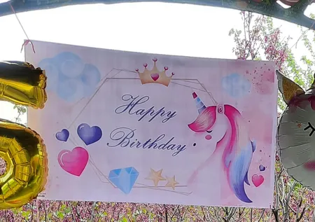 بنر تولد طرح یونیکورن کد 059