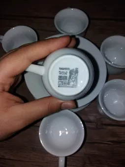 ست فنجان و نعلبکی 12 پارچه شرکت صنایع چینی تقدیس مدل RL60