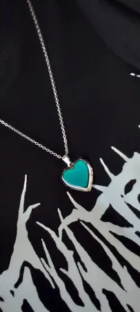 گردنبند زنانه مدل قاب عکس جادویی حرارتی طرح قلب