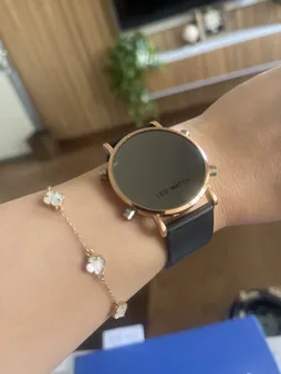 دستبند زنجیری طلا 18 عیار زنانه ماوی گالری مدل مینی ونکلیف صدف 3