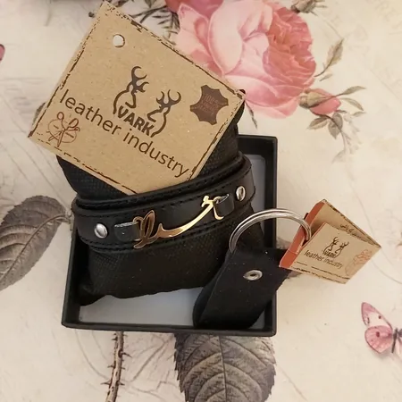دستبند چرم وارک طرح خدا مدل نیکان کد rb236