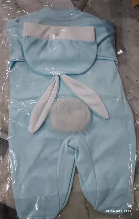 ست سرهمی و کلاه نوزاد طرح خرگوش کد M211