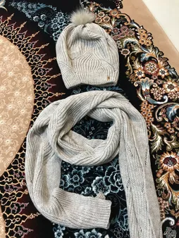 ست کلاه و شال گردن بافتنی سام مدل 414
