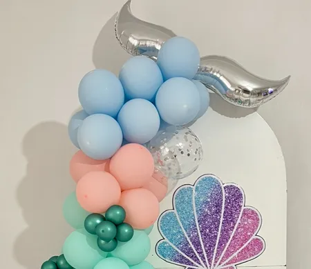 بادکنک فویلی لاکی بالونز مدل دم پری دریایی کد 1181 مجموعه 2 عددی