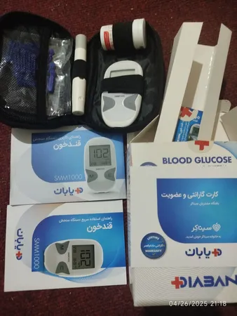 دستگاه تست قند خون دیابان مدل SMM 1000 به همراه نوار تست قند خون بسته 75 عددی