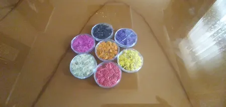 گل خشک چلیپا مدل رزین اپوکسی بسته 7 عددی