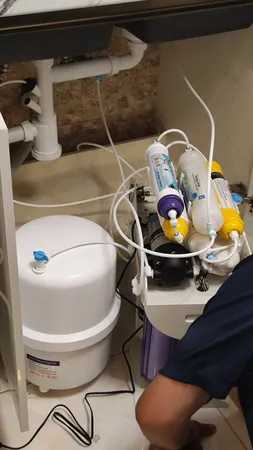 دستگاه دو گانه تصفیه کننده آب آکوآ اسپرینگ مدل UF-SF3800 به همراه فیلتر دستگاه تصفیه آب کد 01 بسته 4 عددی