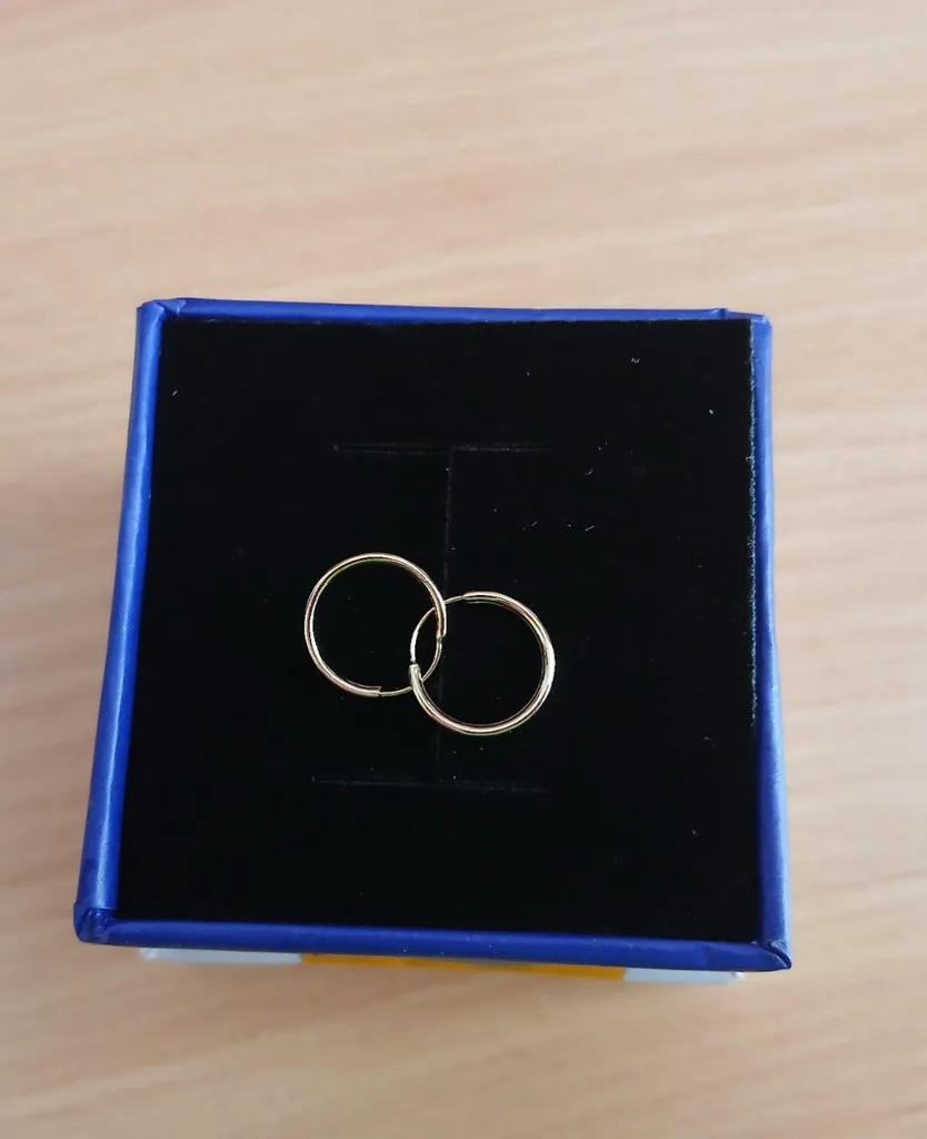 گوشواره طلا زنانه دست اول کم اجرت زرالتون مدل حلقه ای ساده کد S