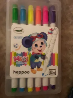 ماژیک رنگ آمیزی 12 رنگ هپو مدل rs کد 3030