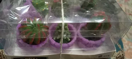 شمع طرح کاکتوس بسته 6 عددی