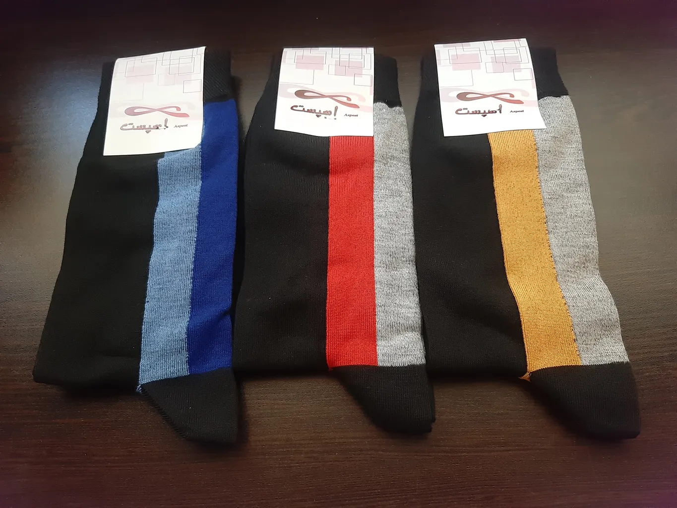 جوراب ساق بلند مردانه اسپست مدل ASP-XSH-VRTAA1 مجموعه 3 عددی