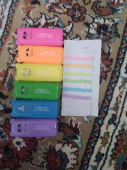 ماژیک علامت گذار مدل فانتزی طرح خرس بسته 6 عددی