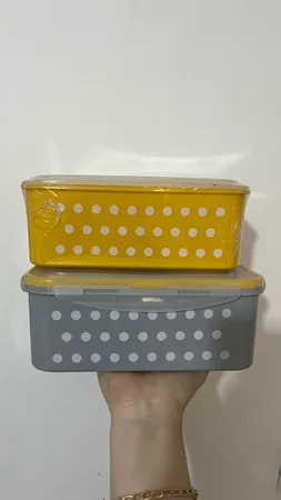 ظرف نگهدارنده فرش کیپس مدل خالدار مجموعه 4 عددی