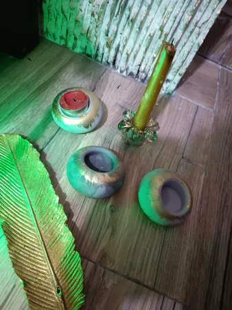 جاشمعی مدل بتنی طرح سنگ بسته 3 عددی