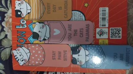 نشانگر کتاب باروچین مدل گربه های با مزه کد bk-12 بسته 4 عددی