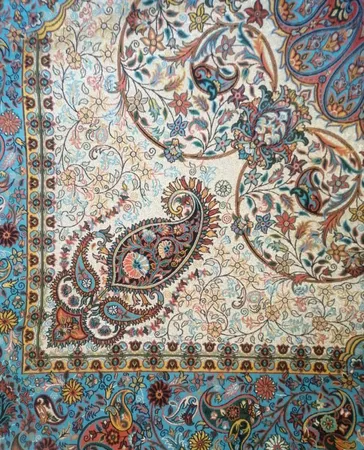 رومیزی ترمه نگین خاتم یزد طرح افشاری کد LMAB