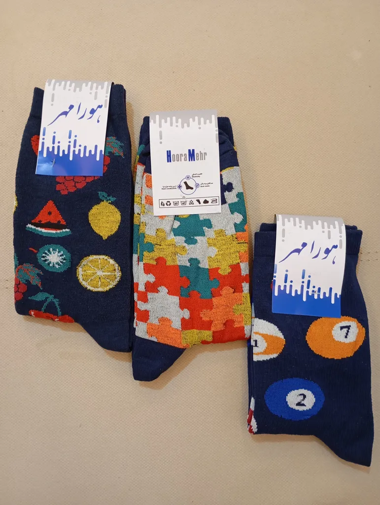 جوراب مردانه هورا مهر مدل ‌HS-SFUN01 مجموعه 3 عددی
