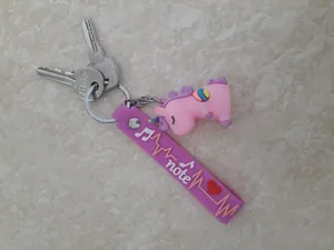 تجریه خرید جاکلیدی دخترانه مدل سیلیکون طرح اسب تک شاخ