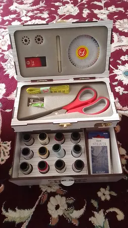جعبه نخ و سوزن مدل Kh1000 مجموعه 21 عددی