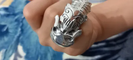 انگشتر مدل مفصلی skull کد 4Pi