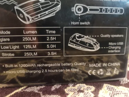 چراغ جلو دوچرخه مدل 7588