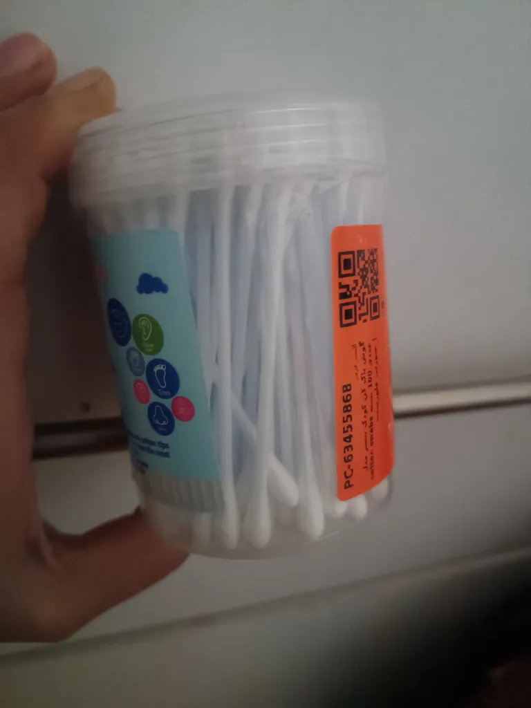 گوش پاک کن کودک بنسر مدل cotton swabs بسته 100 عددی