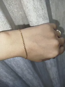 تجریه خرید دستبند زنجیری طلا 18 عیار زنانه ناریا مدل طنابی دو تیکه کد S18SH3