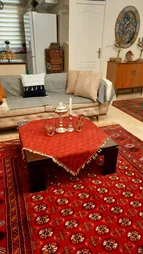 رومیزی قلمکار ممتاز اصفهان طرح رناس مدل G151