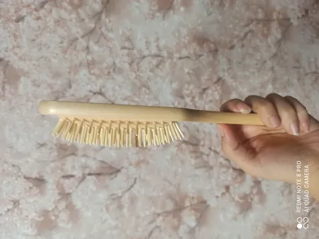 برس مو مدل چوبی بامبو کد 752