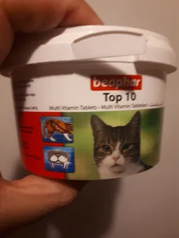 قرص مولتی ویتامین گربه بیفار مدل top10 بسته 180 عددی