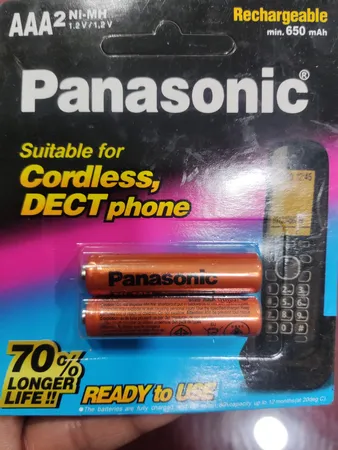 باتری نیم قلم شارژی AAA تلفن بی سیم مدل BK-4LDAW/2BT