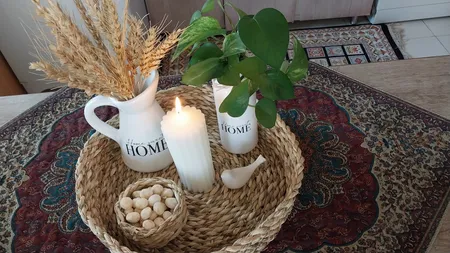 دسته گل خشک مدل خوشه گندم کد 20